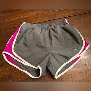 Vintage Nike Women's Gray and Purple Athletic Running Shorts